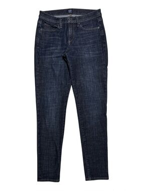 {GAP} "True Skinny" Dark Blue Mid Rise Slim Jeans WJ97